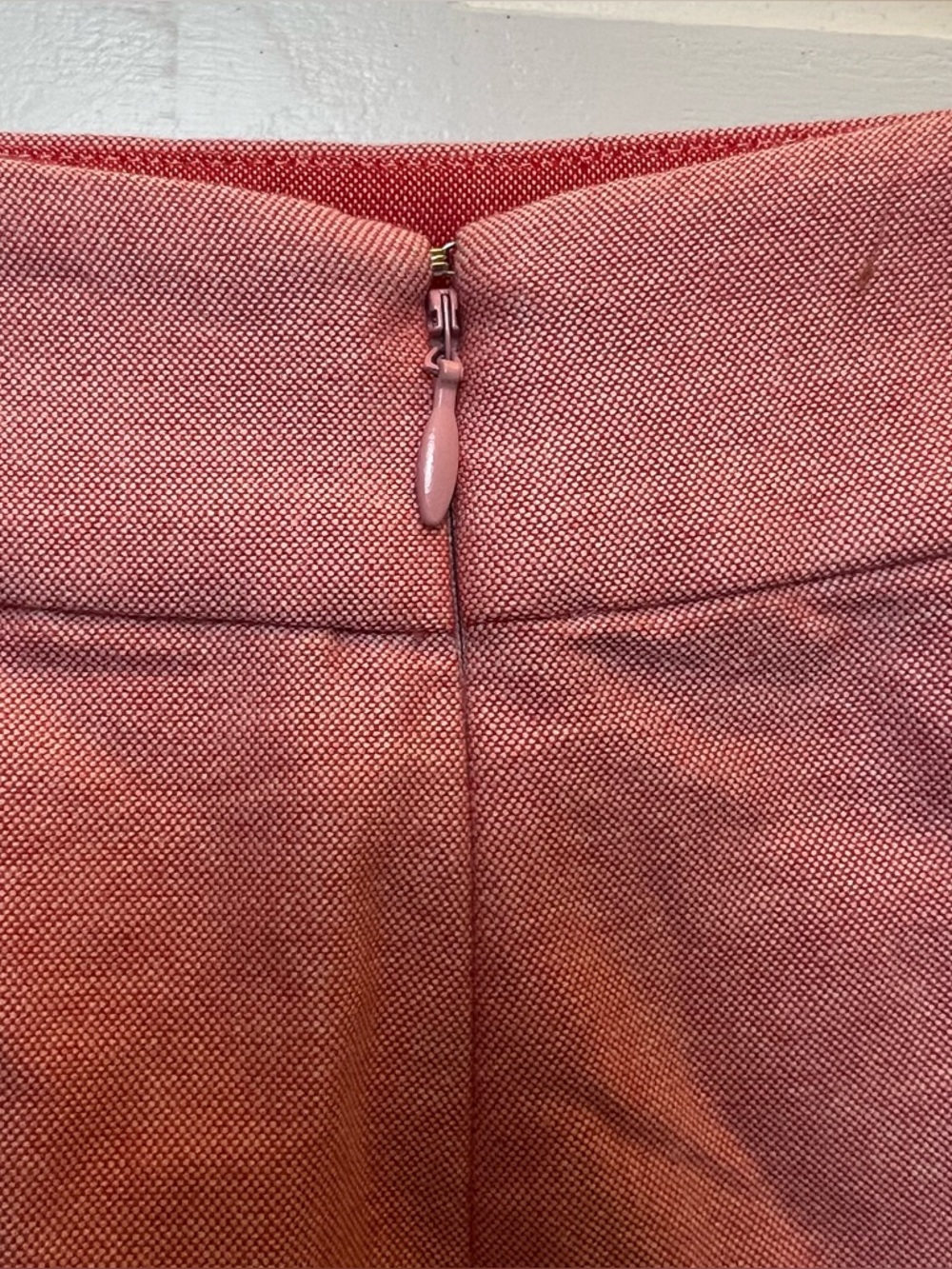 J Crew Siz 2 Faux Wrap Pink Apron Style Skirt Vintage Inspired Retro 100% Cotton - Picture 6 of 11